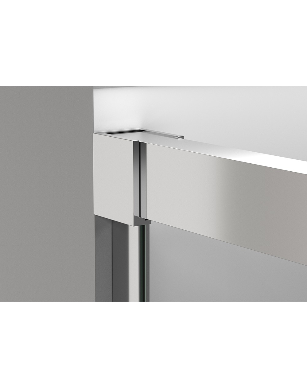 Paravento Vasca Scorrevole 2 Ante 2 Fisse | 180 cm (Adattabile 174-179cm) | Vetro Anticalcare Trasparente 6 mm | Profilo cromato - 4