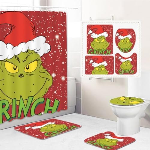 Rideau de douche pour la Saint-Valentin avec tapis antidérapants, décor
