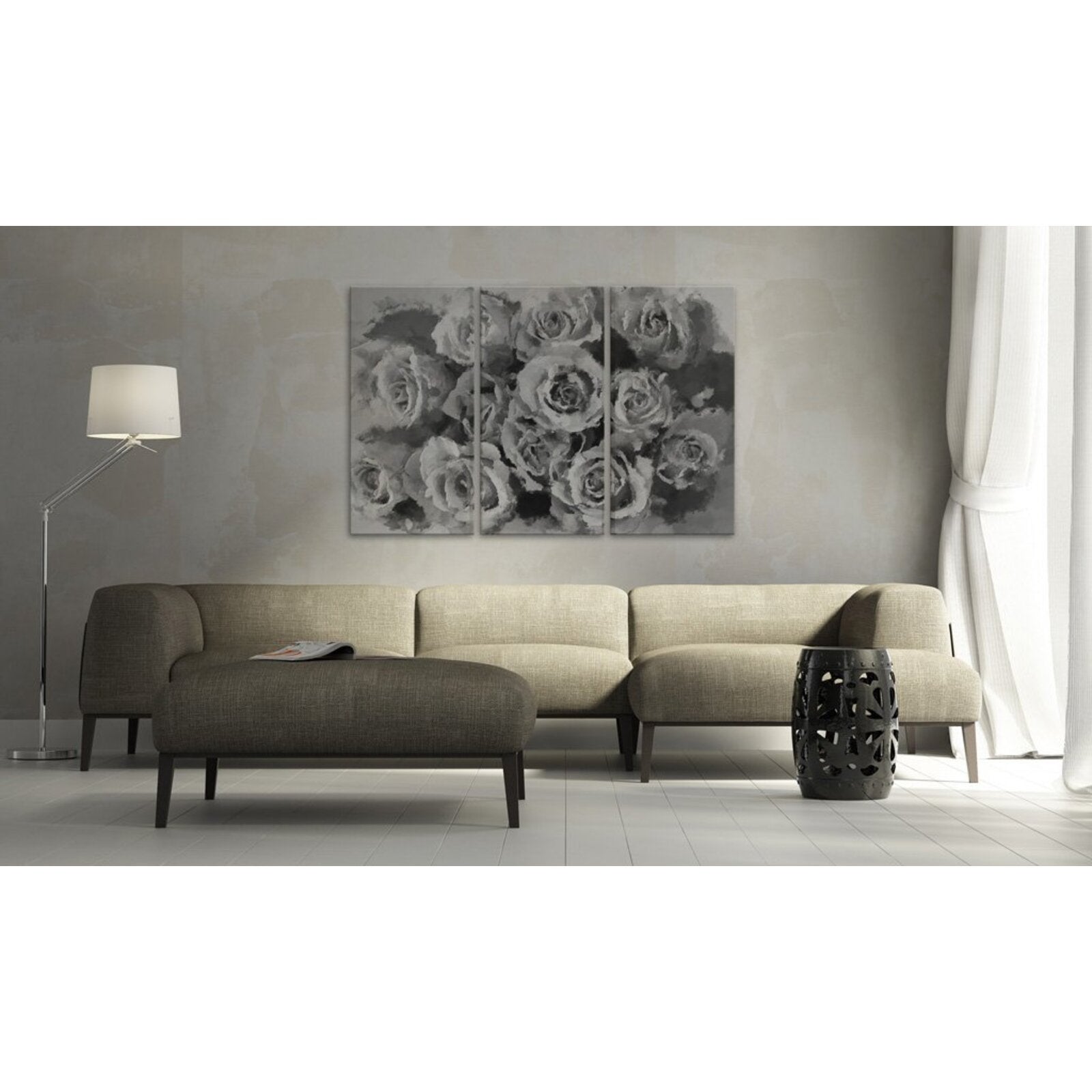 Tableau douze roses - 120 x 80 cm - 2