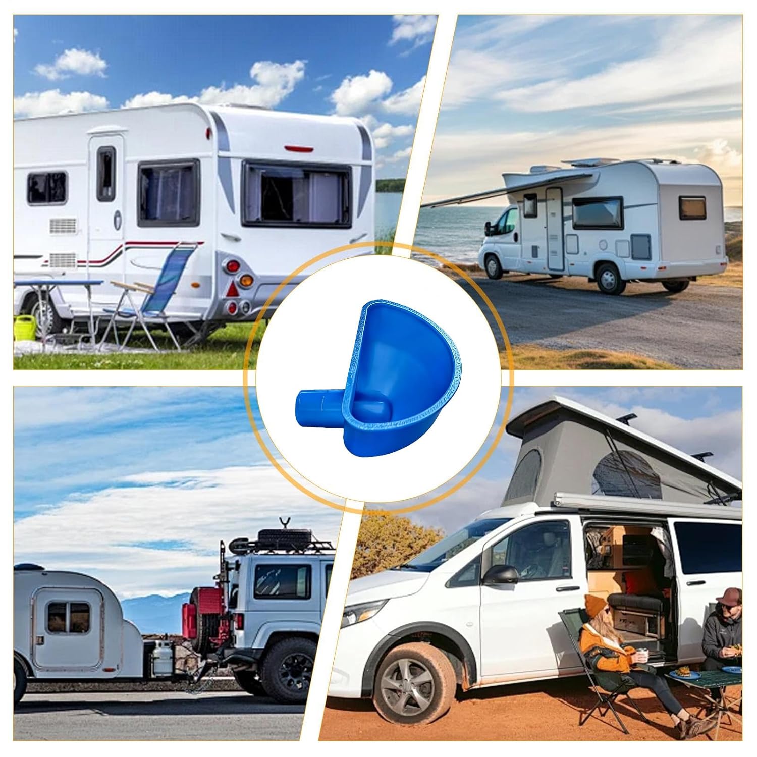Entonnoir pour le remplissage d'eau des camping-cars, pour réservoir d'eau dans le camping-car, remplissage d'eau pour caravane pour fourgons aménagés - 5