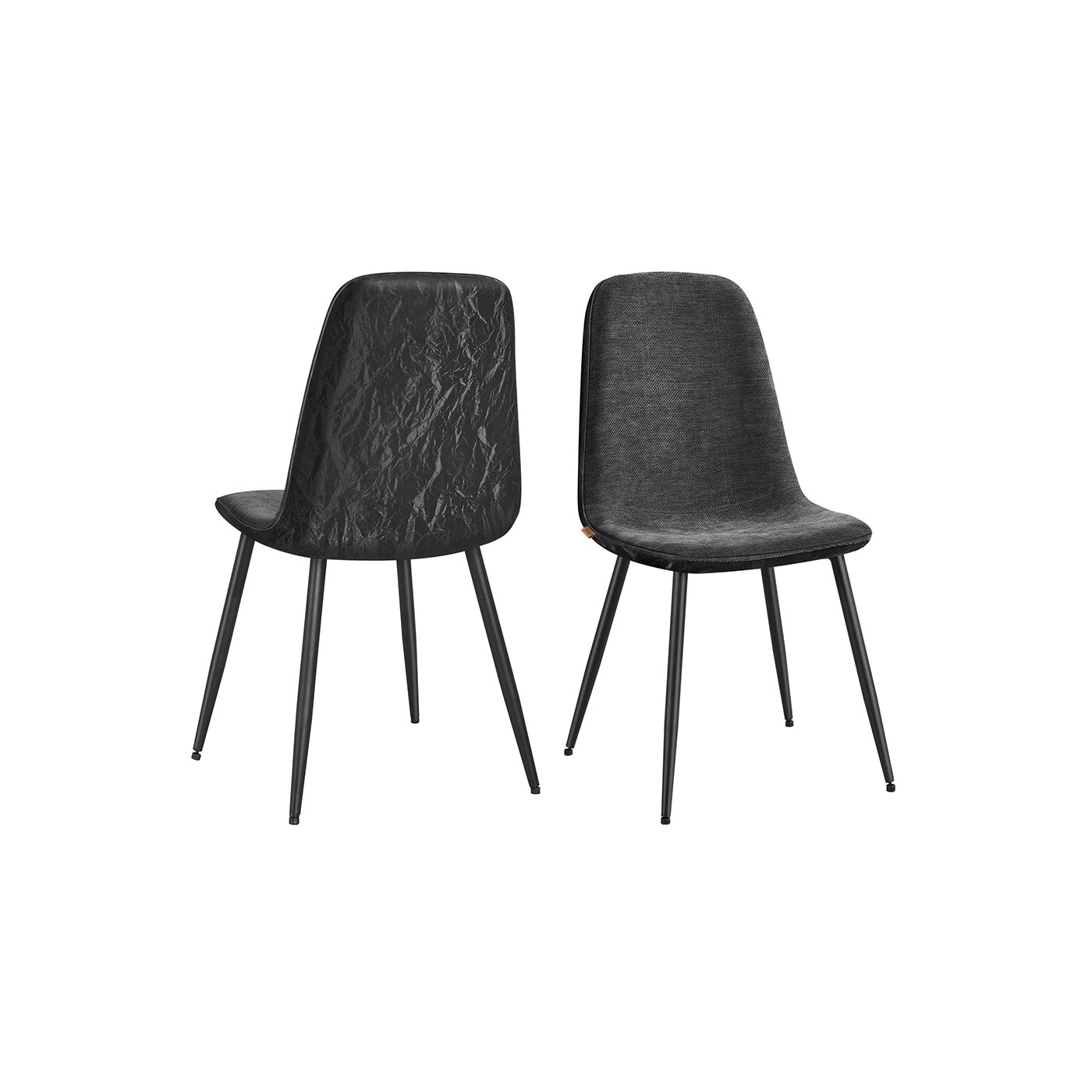 Genérico Gris Set 2 Sillas De Comedor Chenilla Respaldo 105° Pies Ajustables 120 Kg - Imagen 3