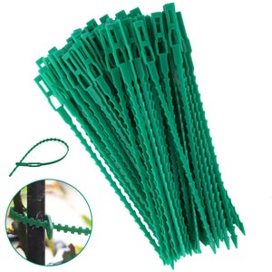 Attaches De Plantes Vertes Réglables - 200 Pièces Pour Jardin | Fixation Végétale Facile | Câbles De Jardinage 30 Cm & 10 Cm