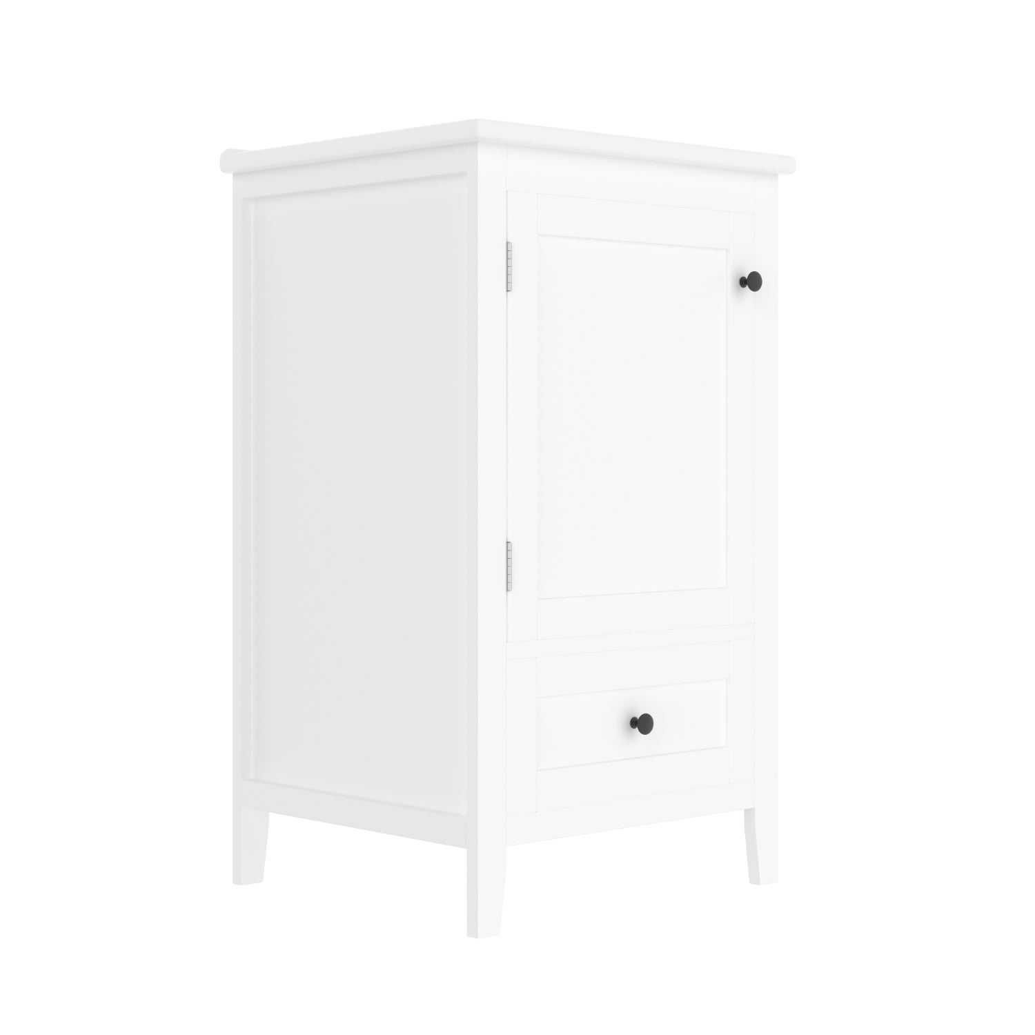 Mobile lavabo 51x46x85 cm con lavandino in ceramica, cassetto silenzioso, ripiano regolabile, design impermeabile in MDF, bianco - 8