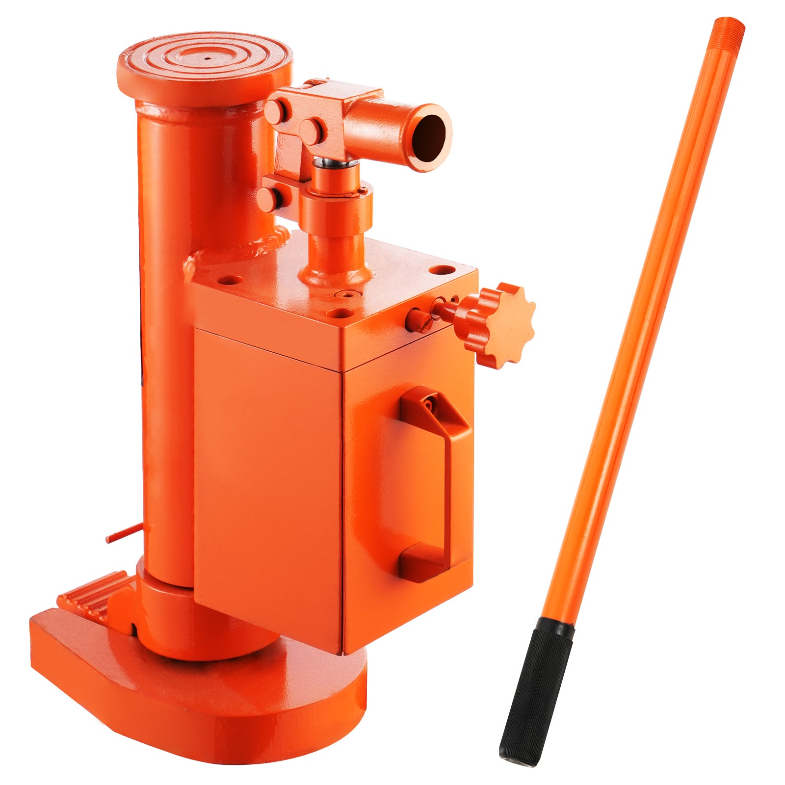 Hydrauliczny podnośnik samochodowy, udźwig 5T/10T, wysokość palca 25-230mm, wysokość końcówki 370-570mm, podnośnik kłowy obrotowy 360° do maszyn VEVOR