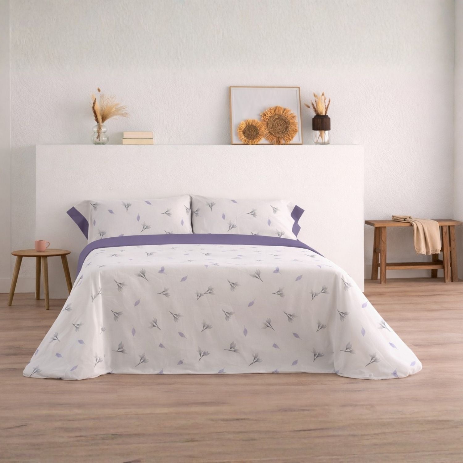 Juego de Sábanas 144 hilos Mue Malva Cama 135cm (3 piezas) Donegal Collections - 2