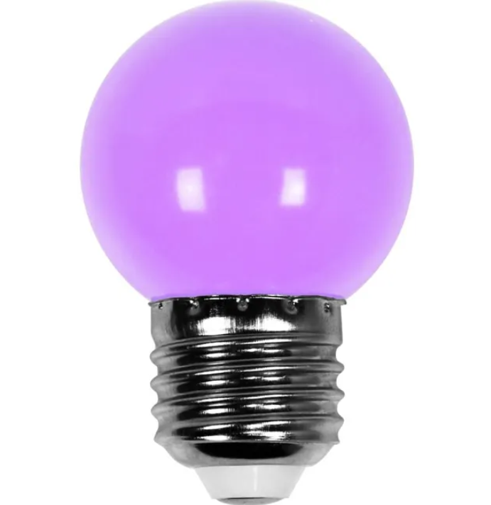Bombillas LED E27 de color morado | Leroy Merlin