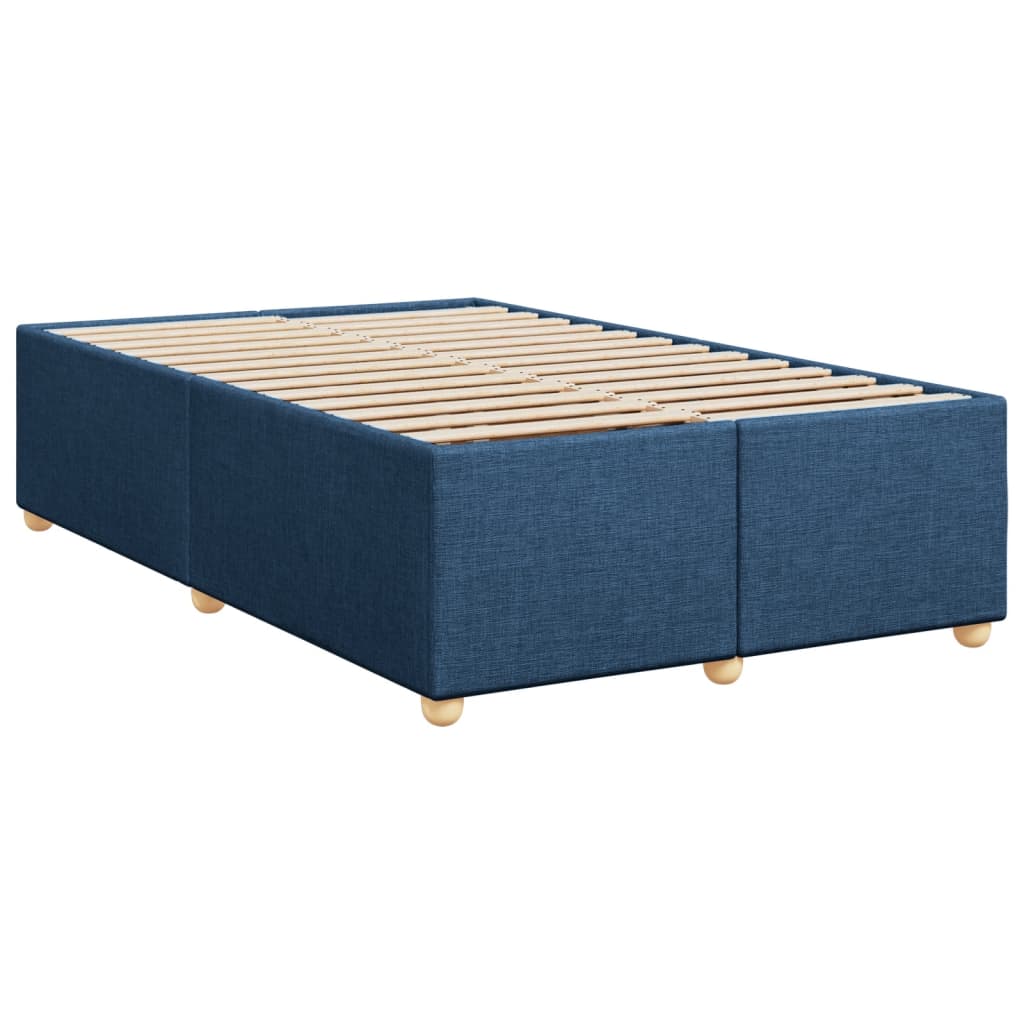 Maison Exclusive - Sommier à lattes de lit avec matelas Bleu 120x200 cm Tissu - 8
