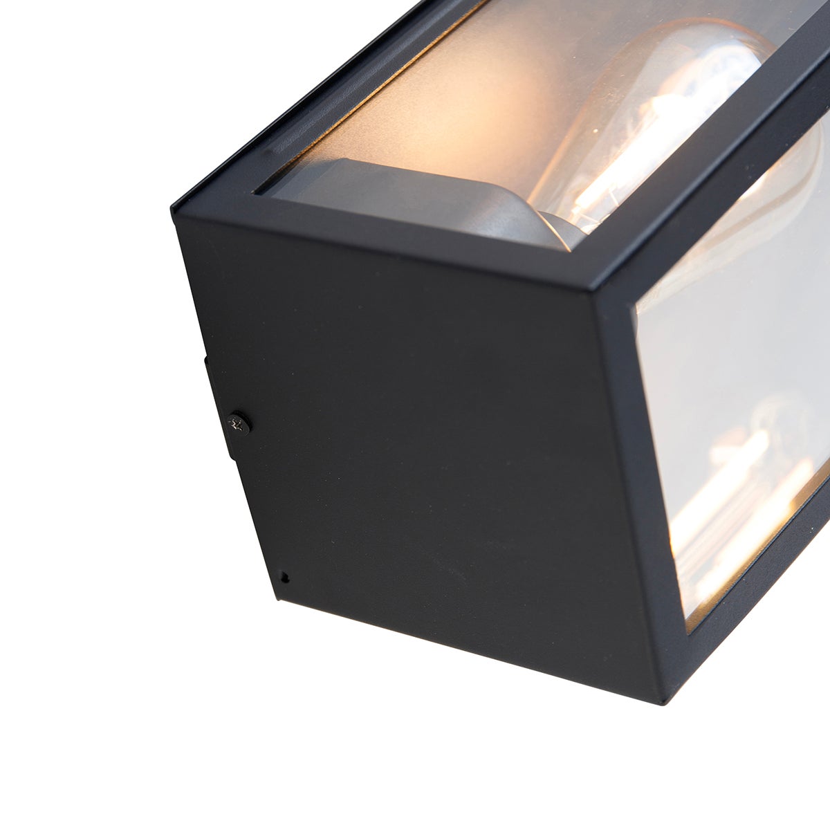 Qazqa moderne applique murale extérieure, lampe murale pour jardin intelligente - Rotterdam - noir, ampoule led 4.9w, e27, - 7