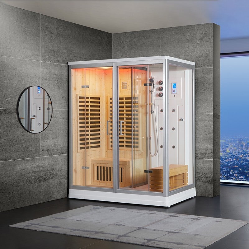 Combi Sauna Infrarouge Douche Hammam Boreal® IRH 180G Gauche Leroy — free download