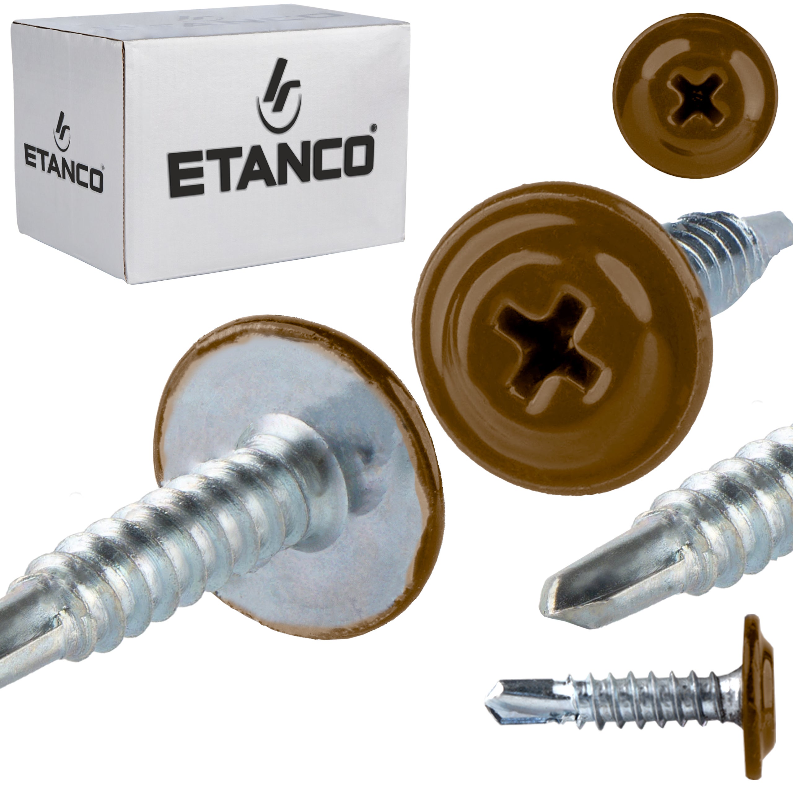 Łączniki montażowe Etanco GM-B malowane RAL 8003 samowiercące 4,2x19 mm 250szt