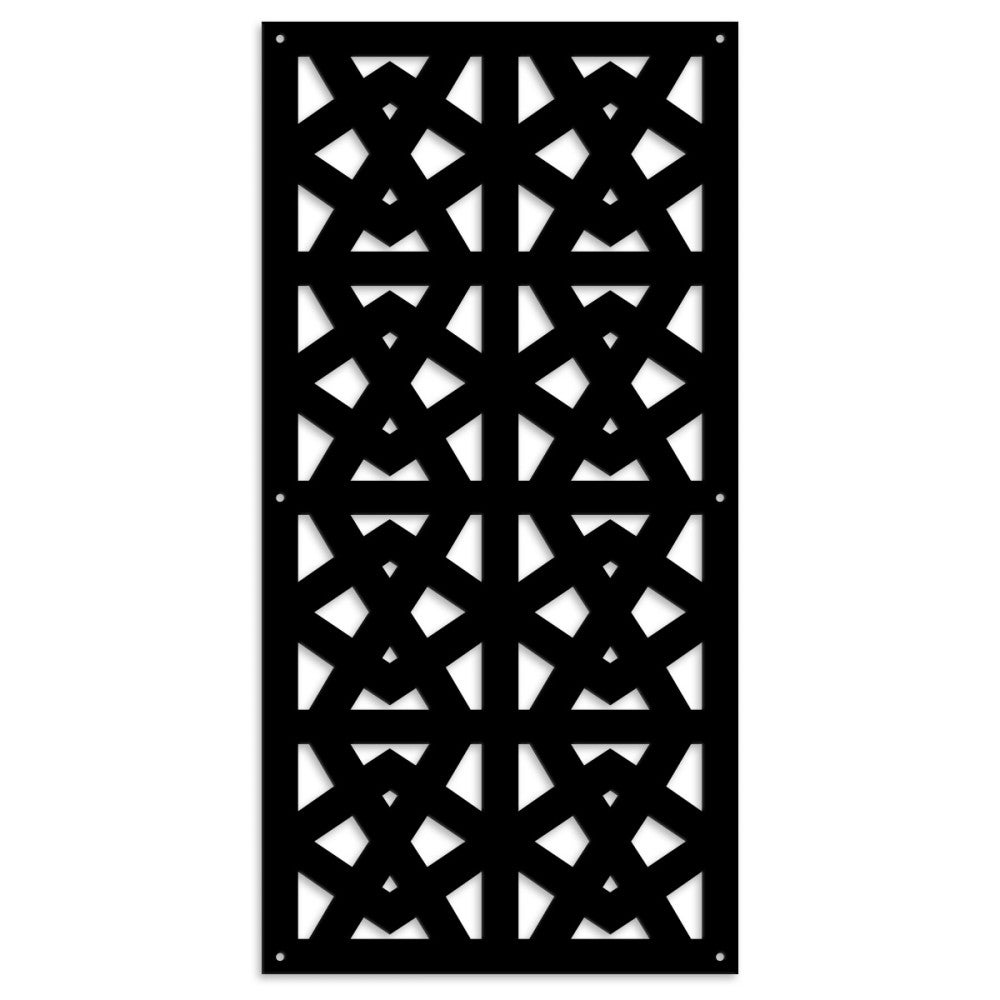 BALUSTRADY - Panel perforowany z PCV - 73x148 cm Czarny markiza przeciwsłoneczna - grubość 1 cm