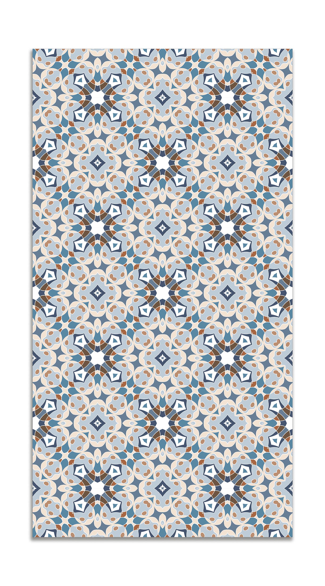 Panorama Tapis du sol Vinyle Hydraulique Type Oriental Bleu 80x200 cm ...