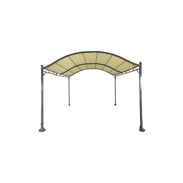 Gazebo da Esterno Copertura Auto Struttura in Acciaio Pergola Maxi Beige 3x4 mt