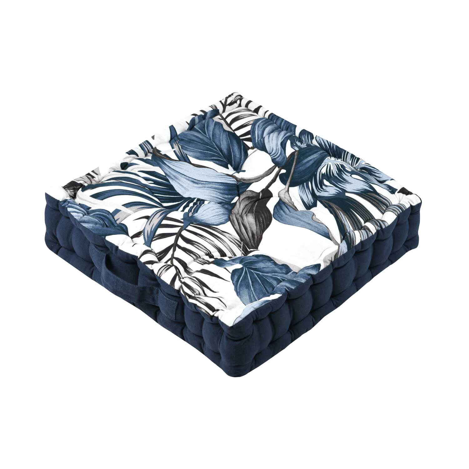 Coussin de sol 45x45 cm Paraiso bleu coton - 7