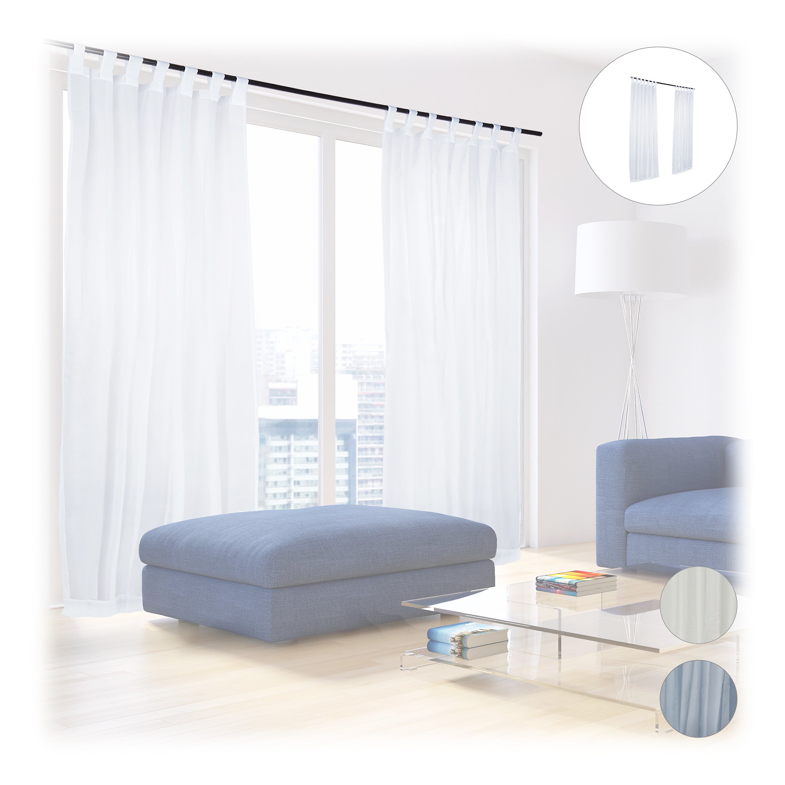 Lot de 4 rideaux enrouleur 60x160 - FRIDA | Maison et Styles