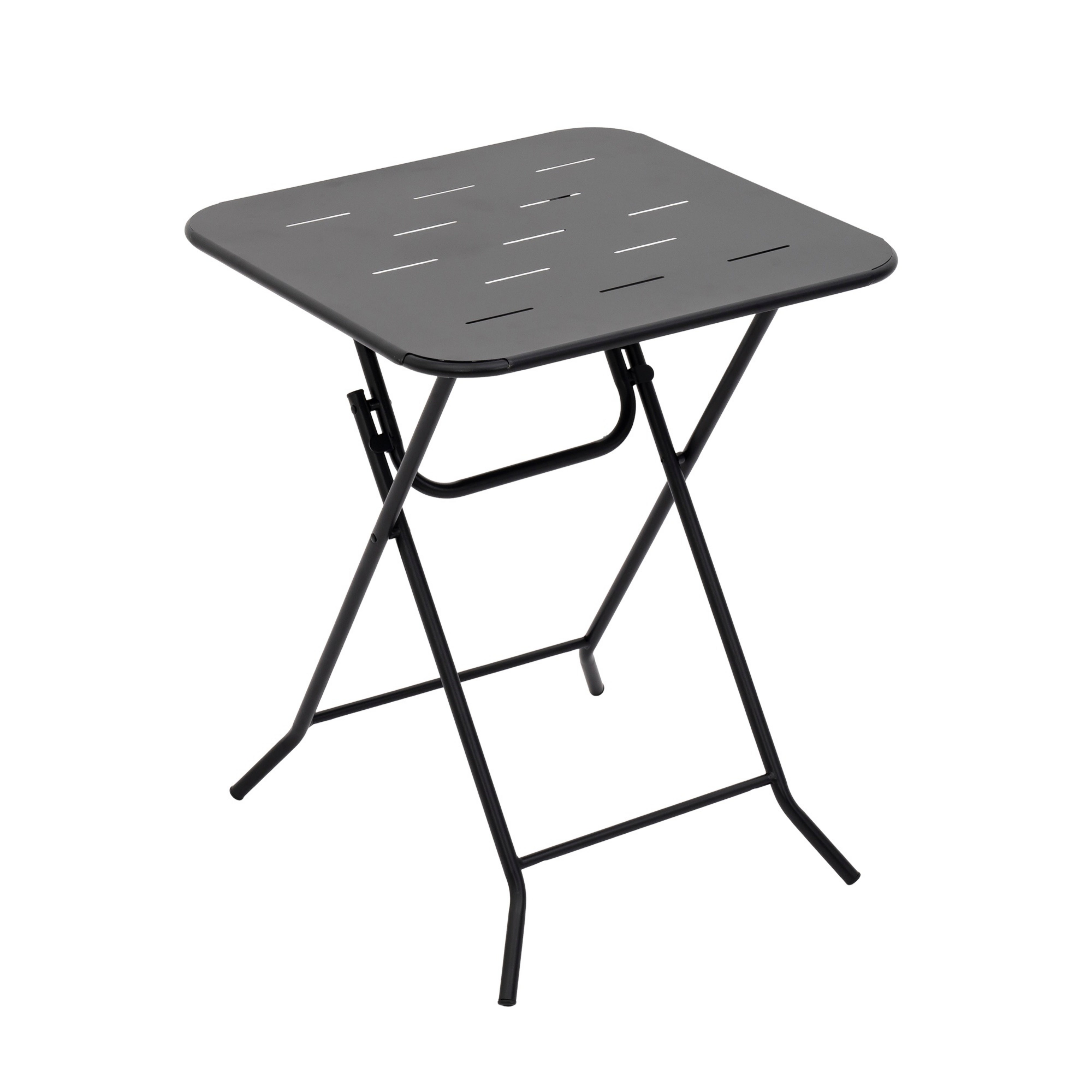 Salon de jardin，Set bistro d'extérieur，3 pièces，Pour extérieur et intérieur，60 x 60 x 73 cm，Noir - 5