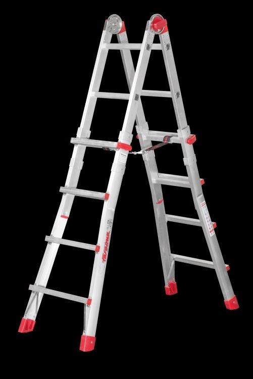 Drabina aluminiowa teleskopowa 8+8 stopni 150kg 130 cm
