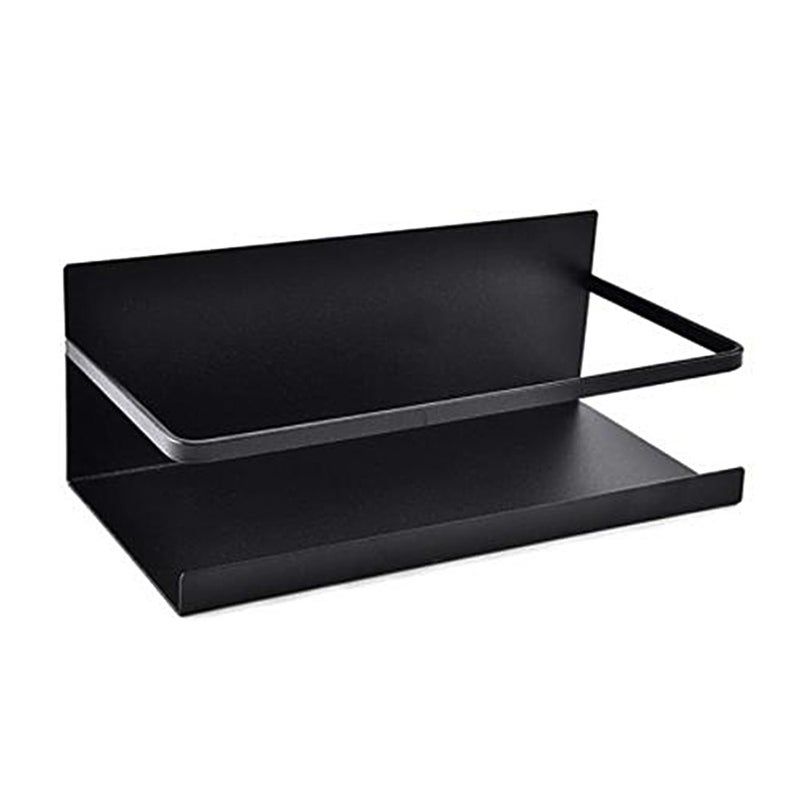 Magnetyczny stojak na przyprawy, uchwyt do lodówki, półka kuchenna, nie wymaga wiercenia, oszczędza miejsce (czarny)