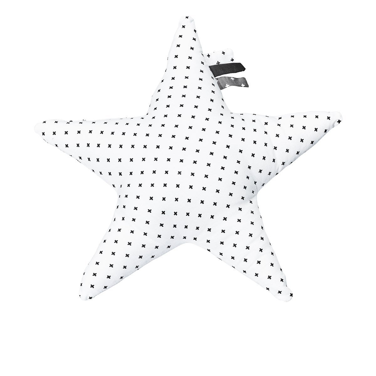 Coussin étoile 30x8cm en coton blanc - 2
