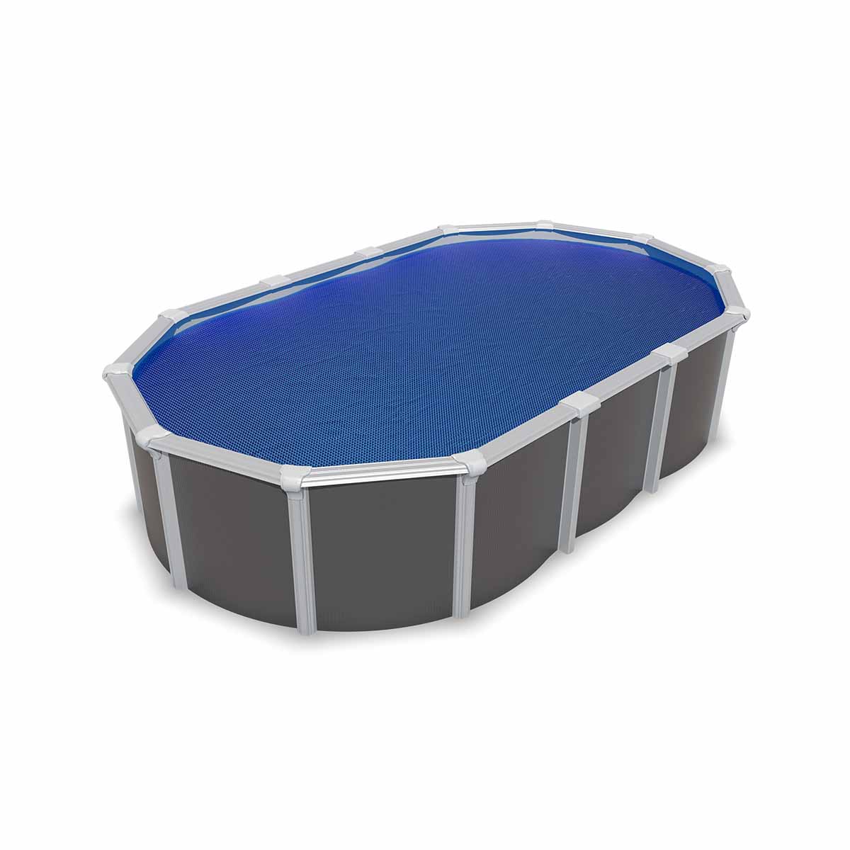 Bâche à bulles ovale piscine métal 6,1 m x 3,7 m intérieure - 2