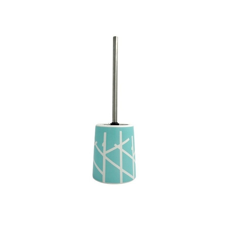 Brosse WC Avec Support Céramique Déco Palawan - Five, Design Coloré, Dimensions 10,5 X 38 Cm