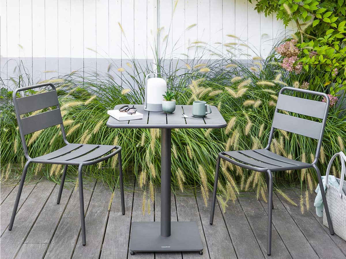 Table de jardin carrée Phuket Graphite - Hespéride - 4