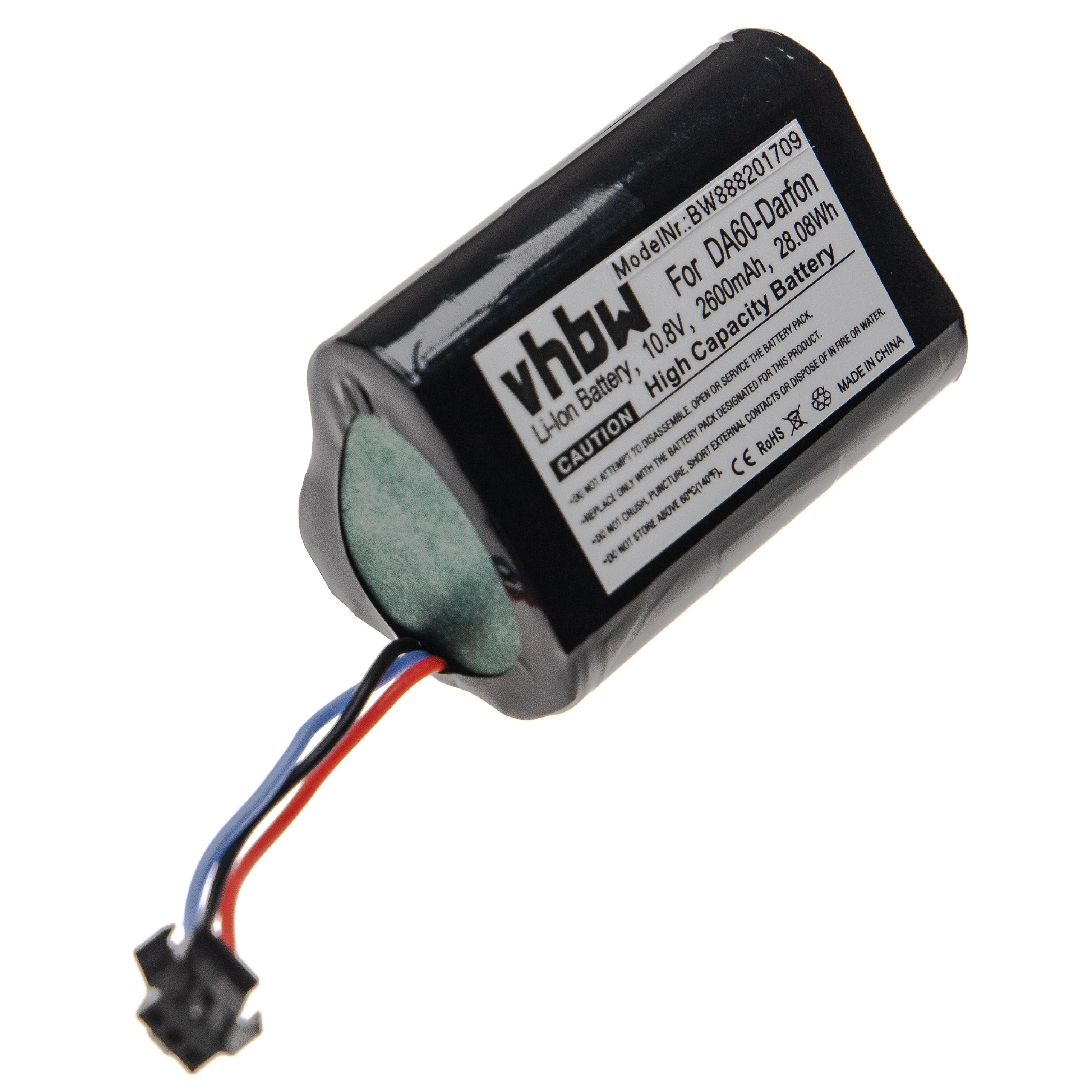 vhbw Batterie compatible avec Ecovacs Deebot Slim 1, 10, 2 robot électroménager (2600mAh, 10,8V, Li-ion) - 3