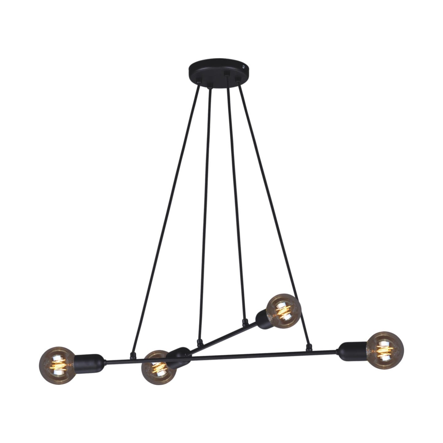 Lampa wisząca Sitya czarna 4xE27x60W wym: 70 x 66 x 43 cm metal Kaja