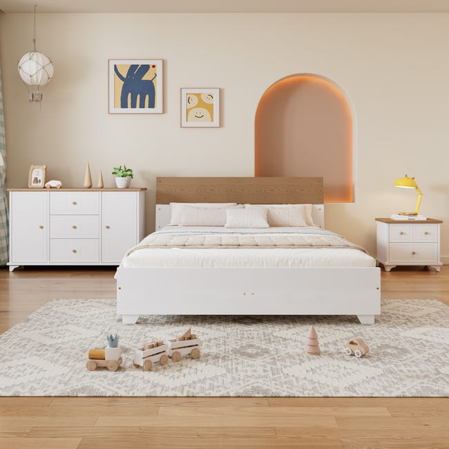 Chambre Complète Blanc ADEN : Meubles Chambre à Coucher Chic Chambre Complète Blanc ADEN : Meubles Chambre à Coucher Chic