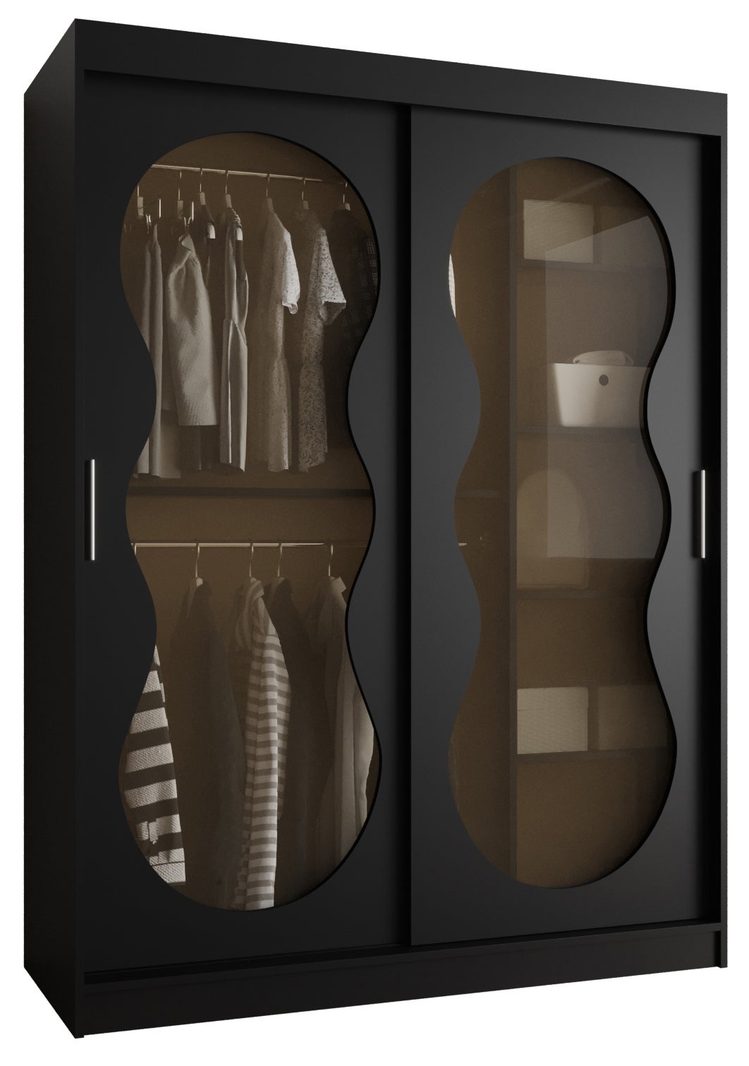 Szafa przesuwna garderoba BAHRAJN 3 150 x 62 x 200 cm Czarny - Abiks Meble
