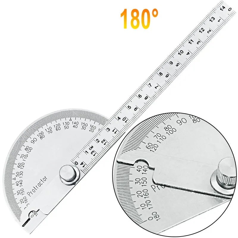 Règle d'angle 180 degrés rapporteur en acier à double bras 250mm - Chine Règle d'angle, Protractor