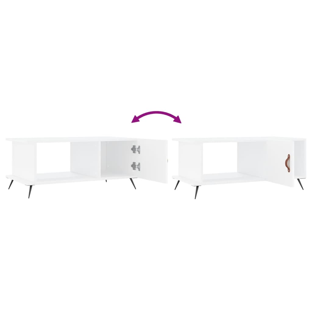 Mesa de centro madera contrachapada blanco 90x50x40 cm vidaXL - 8