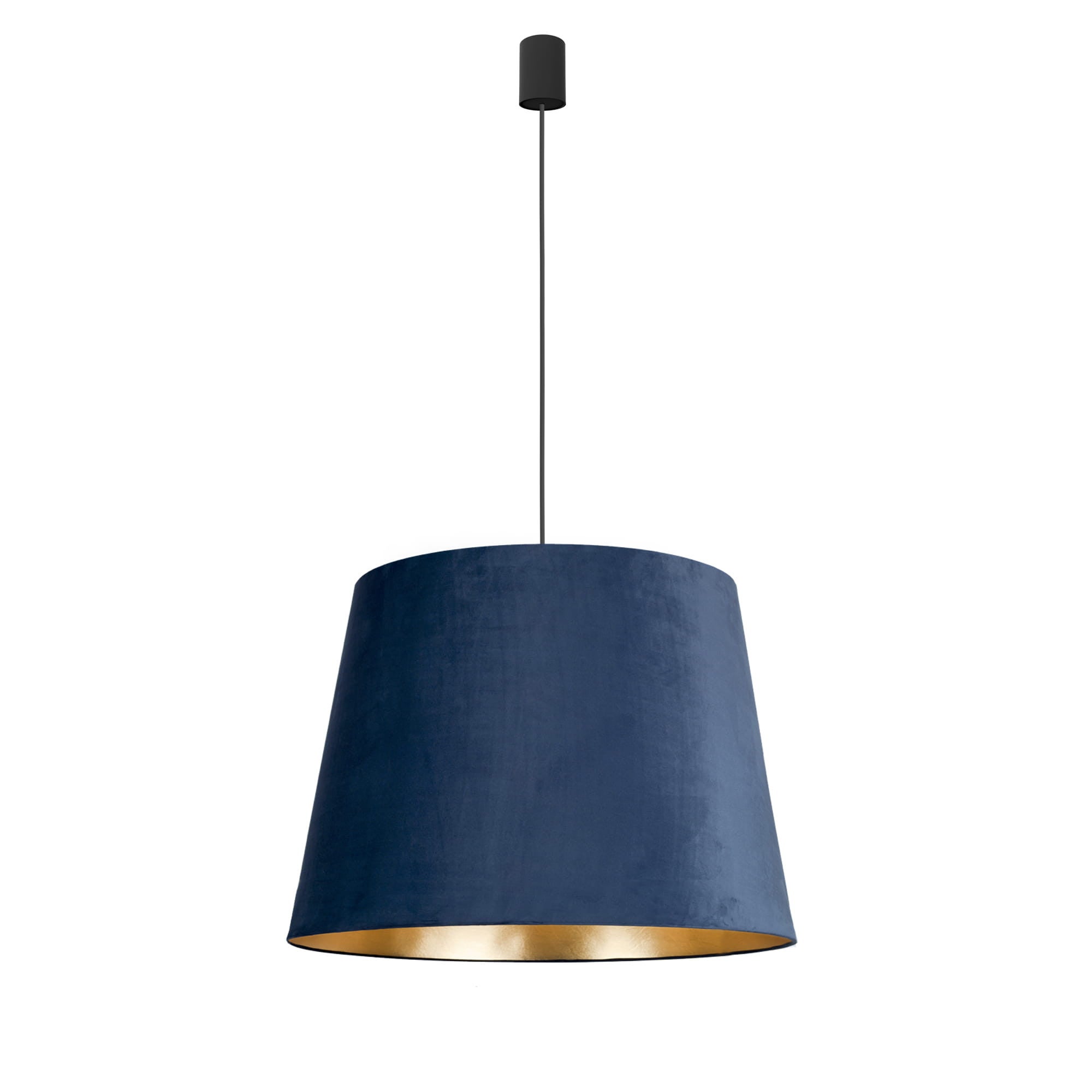 Lampa wisząca Cone czarno-niebieska 1xE27x60W wym: 190 x 59 x 59 cm tkanina Nowodvorski Lighting