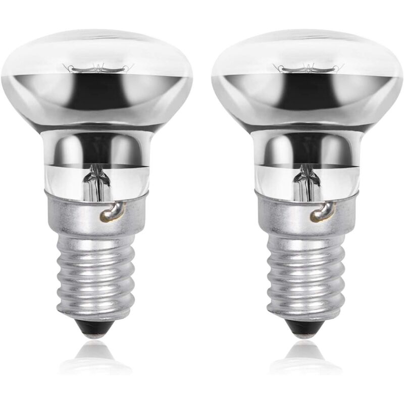 Becuri pentru lampă lava R50 E14 40W, becuri mici cu reflector SES cu șurub Edison (pachet de 2) 2buc