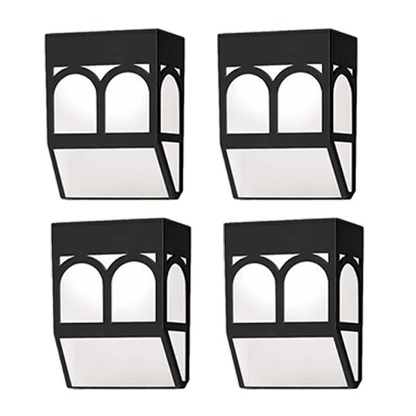 Zewnętrzna lampa solarna, 4 sztuki, solarna lampka LED do ogrodzenia, solarny kinkiet - białe światło