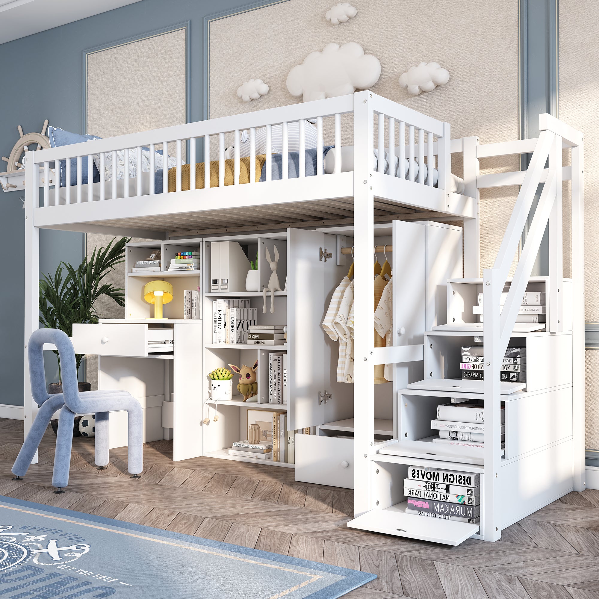 Lit Cabane 90x200cm - Avec Toboggan - Avec Tableau Blanc Inscriptible   Avec Sommier A Lattes   Bois Massif   Naturel  Sans Matelas