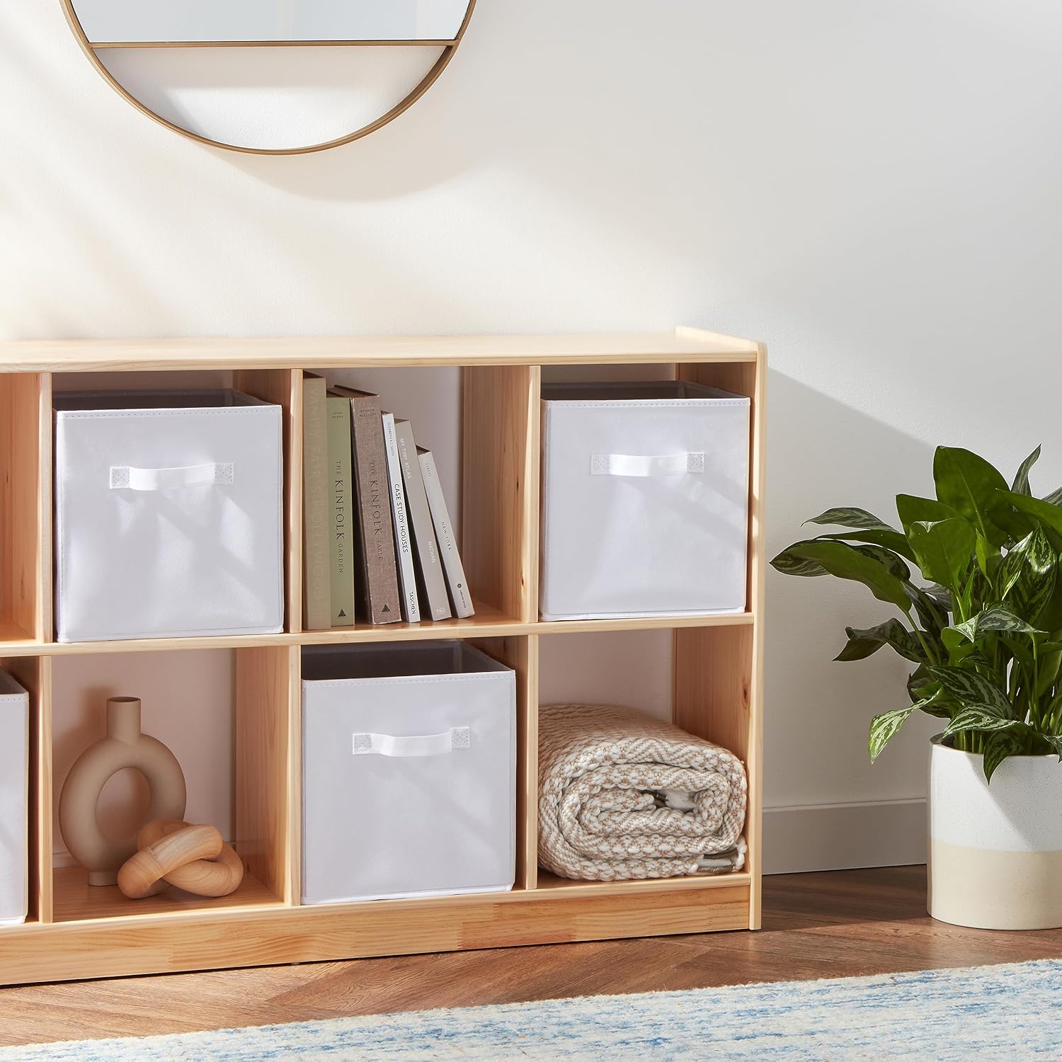 Cube de rangement en tissu pliable de base avec poignée, paquet de 6 ...
