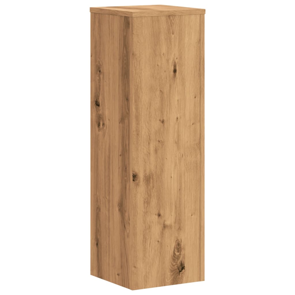 Lot de 2 supports à plantes chêne artisan 25×25×80 cm – Bois reconstitué, charge max. 50 kg - 4