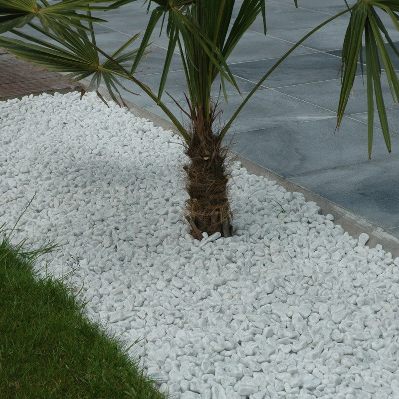 Gravier blanc roulé marbre 15/25 mm Sac 25 kg Blanc Leroy Merlin