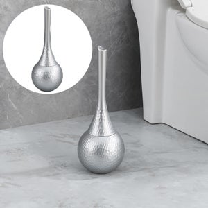 Spazzola Wc Porta Scopino Wc Moderno In Plastica Tortora Con Scopino Ergonomico Spazzolino Wc - 4