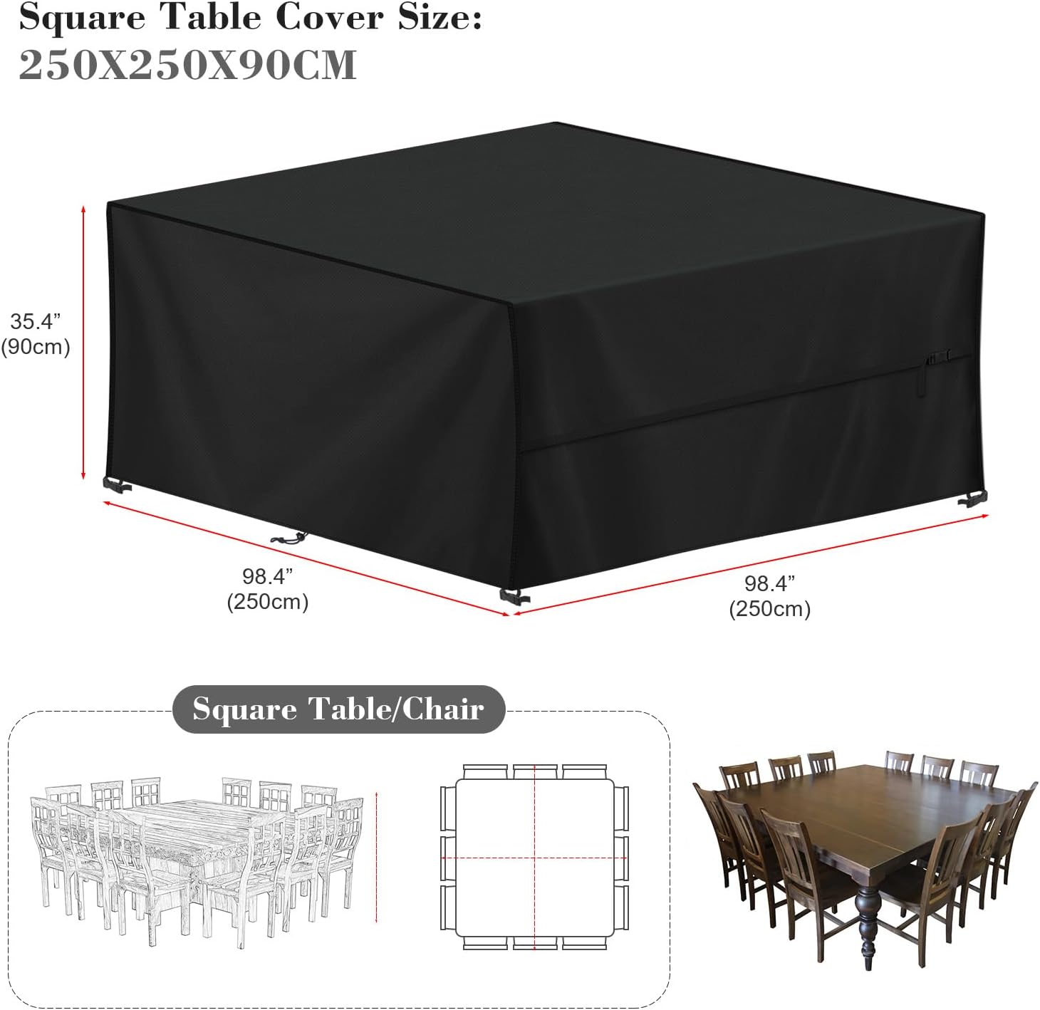 Housse De Protection Pour Nettoyeur Haute Pression - Tissu Oxford 420D Imperméable Et Anti-UV - Dimensions 45 X 45 X 87 Cm - 6