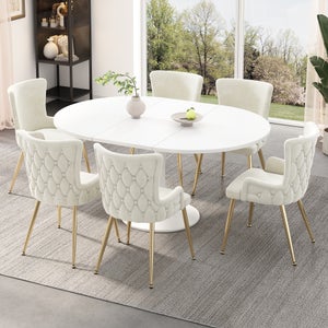 LEWE Set Di 6 Sedie Da Pranzo In Lino – Stile Moderno Scacchi Con Gambe In Metallo – Imbottite Grigie - 2