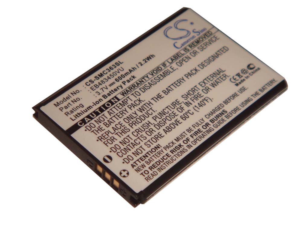 vhbw - Li-ion Batteria 600mah (3.7v) Per Cellulari E