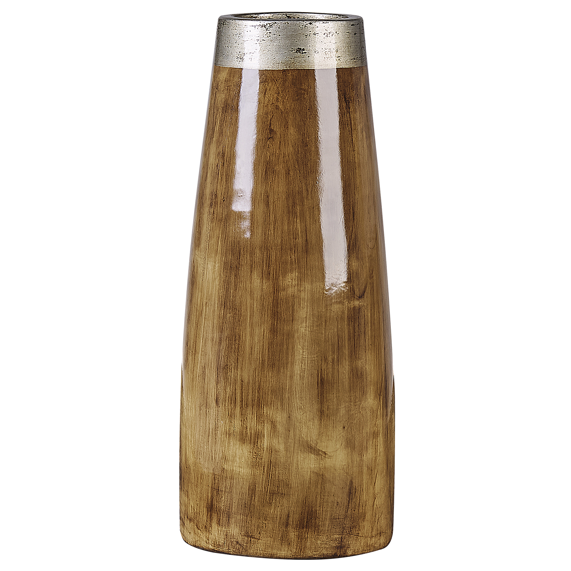 Blim Firenze – Vaso Per Fiori In Plastica, Marrone Scuro, Diametro 50 Cm, Stile Classico E Moderno