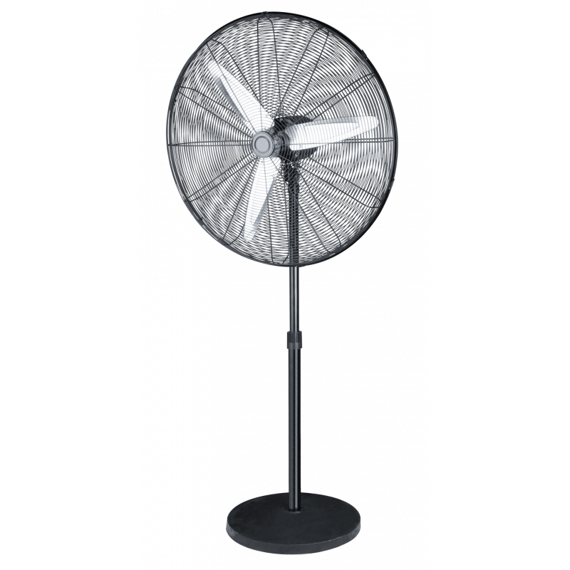 Ventilateur De Bureau Voltman 30 Cm – 50 W, 3 Vitesses, Silencieux <54 DB, Design Chrome Industriel & Inclinable