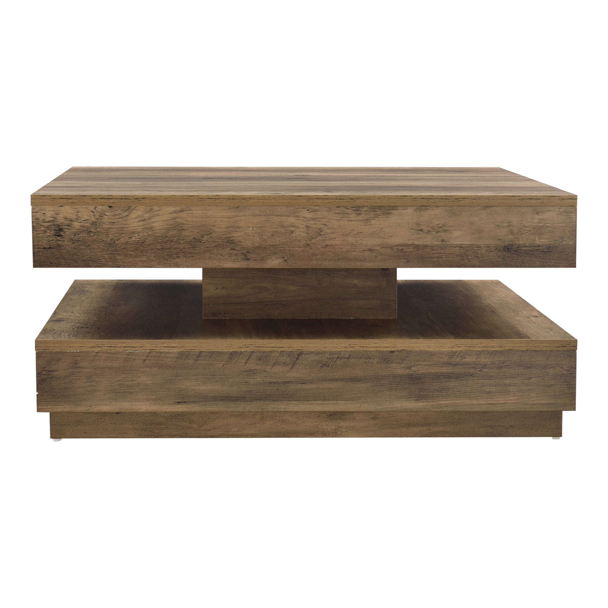 Table Basse avec Plateau Tournant Florenz Effet Bois [en.casa] - 4