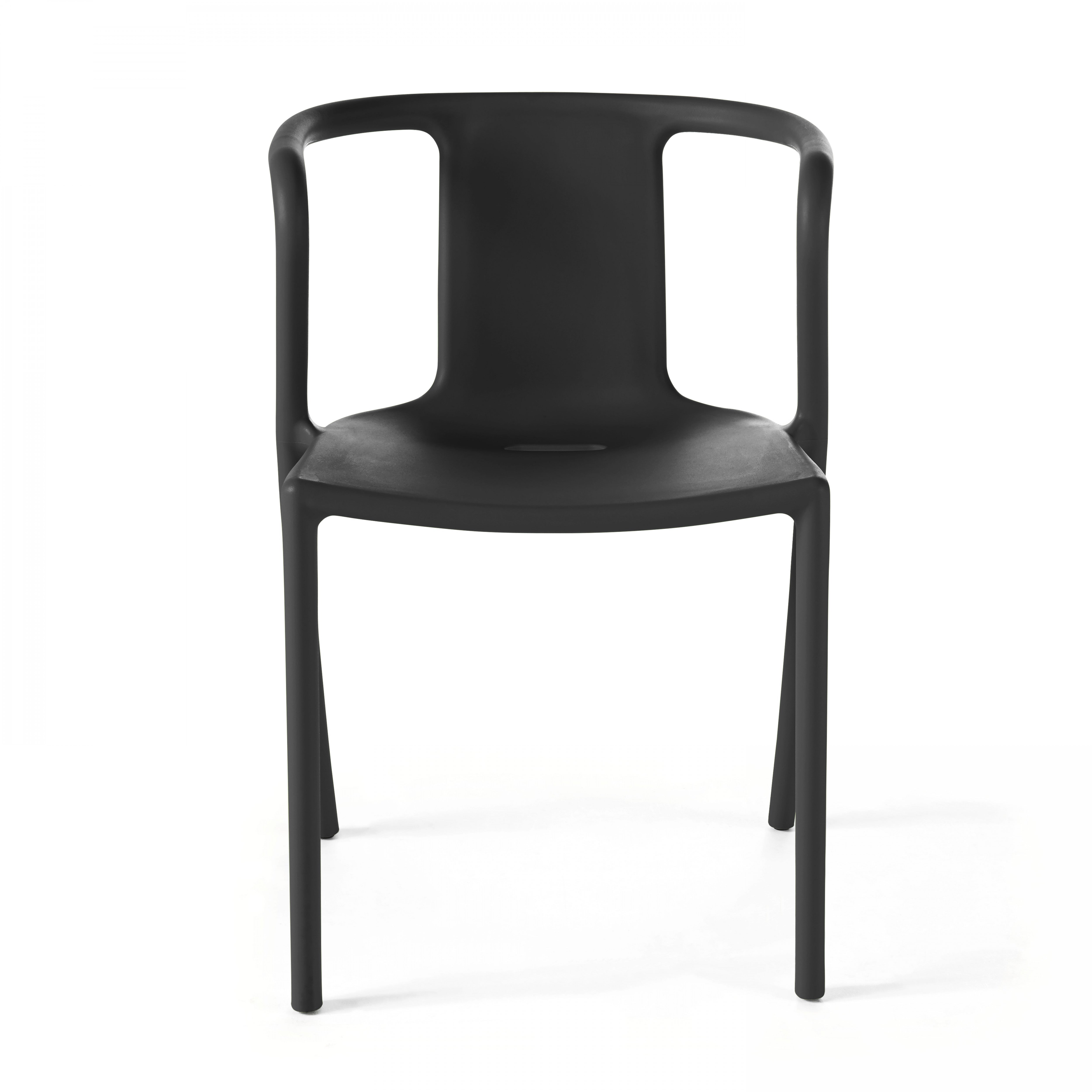 Lot de 4 chaises plastique noir - 4