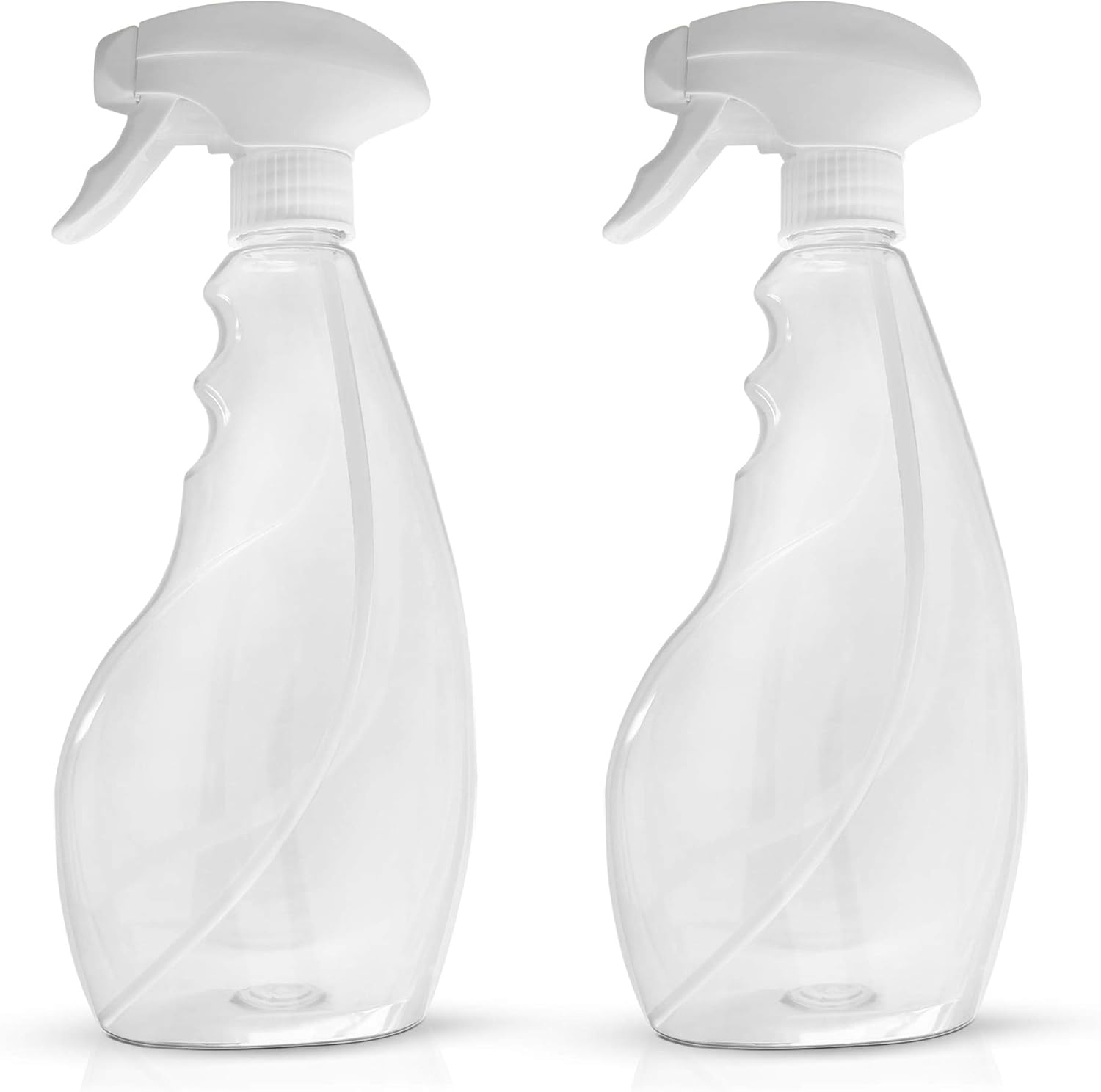 Puste butelki ze spryskiwaczem, przezroczysty plastikowy spryskiwacz, 2 x 500 ml