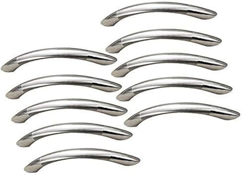 Zestaw 10 uchwytów do balustrad meblowych, uchwyty łukowe z otworami 64 mm, szczotkowane uchwyty do szafek ze stali nierdzewnej