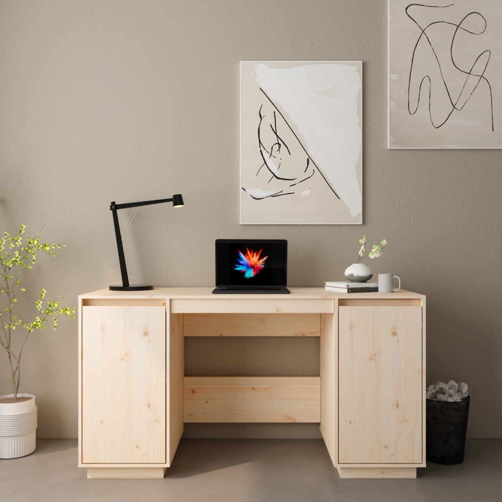 Bureau D'écolier En Bois Massif JEP - Vintage - 165 Cm - Plus De 5 Tiroirs - Occasion